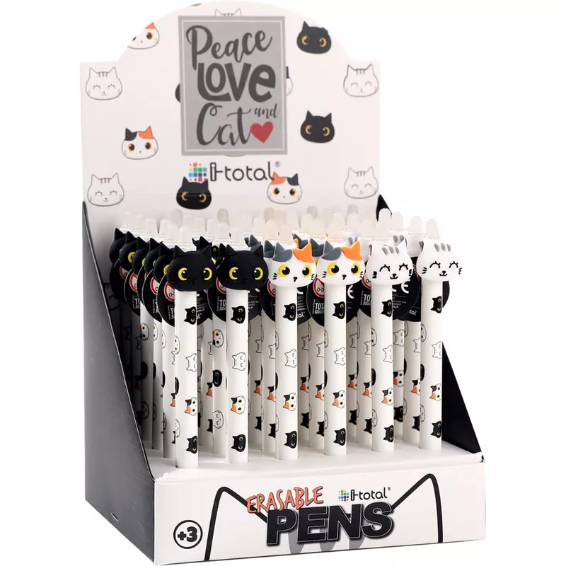 Display Tintenroller Cats - radierbar, 36 Stück ITOTAL XL1892