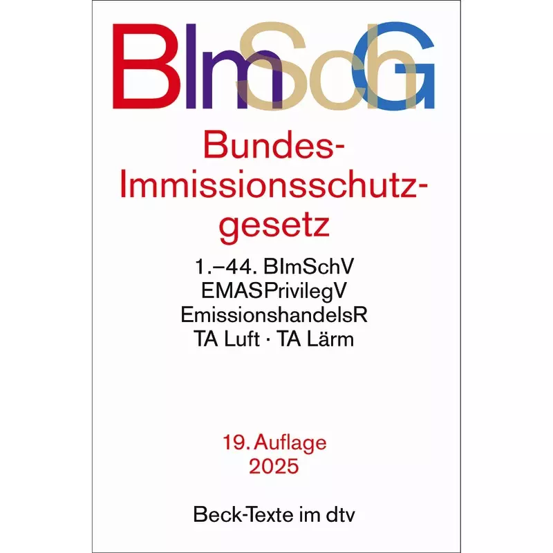 Bundes-Immissionsschutzgesetz - BImSchG (dtv 53272)