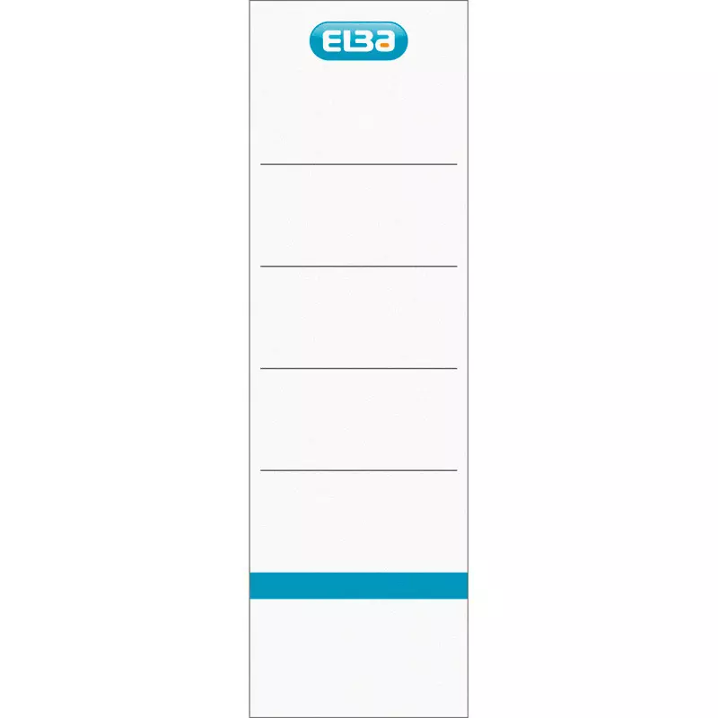 ELBA Rückenschilder, selbstklebend, für Rückenbreite 80 mm, kurz, weiß