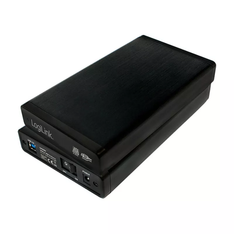 3,5 Extern. Encl. USB 3.0/SATA, black, ALU