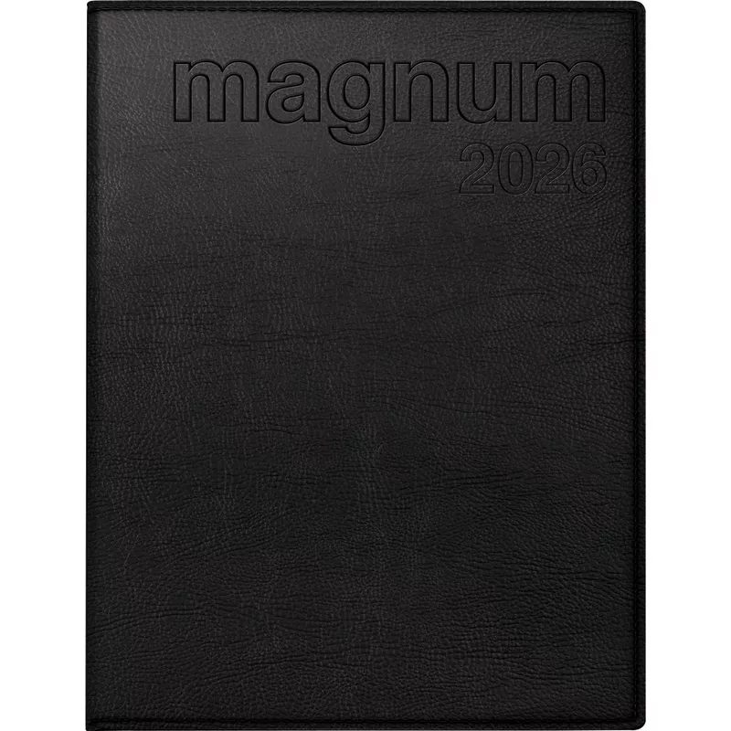 Buchkalender Magnum 2026, 18,3 x 24 cm, 1W/2S, schwarz RIDO 70-27 064 906