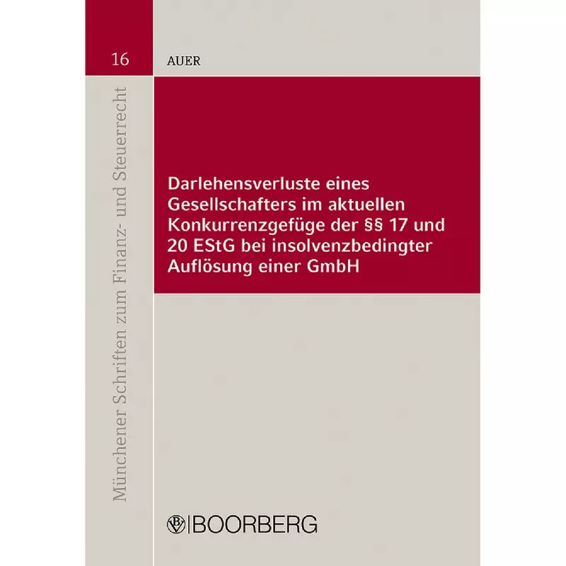 Darlehensverluste eines Gesellschafters im aktuellen Konkurrenzgefüge der §§ 17 und 20 EStG bei insolvenzbedingter Auflösung einer GmbH