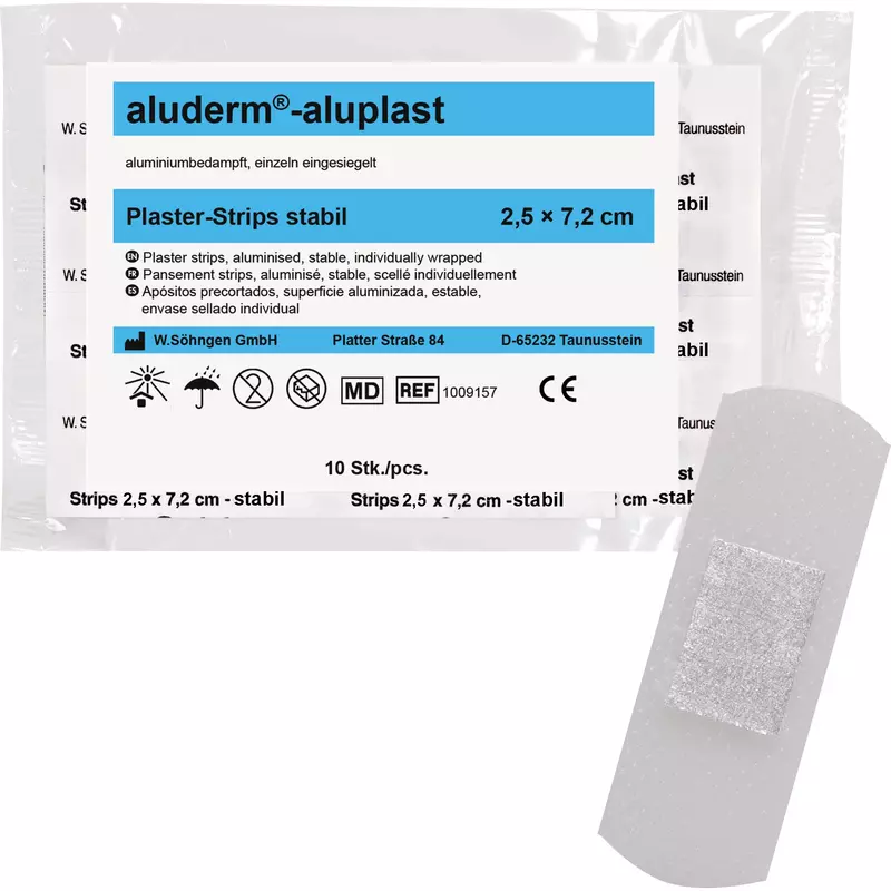 aluderm Pflaster aluplast Strips 2,5x7,2cm 10 St.