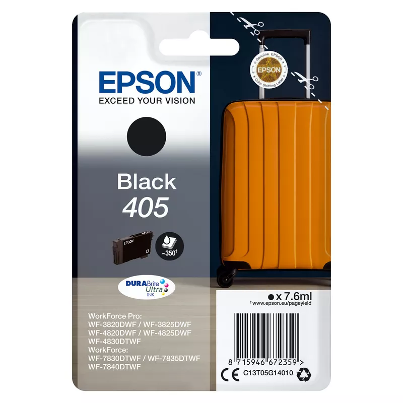EPSON 4LB Singlepack Black 405 DURABrite Ultra Ink w/s