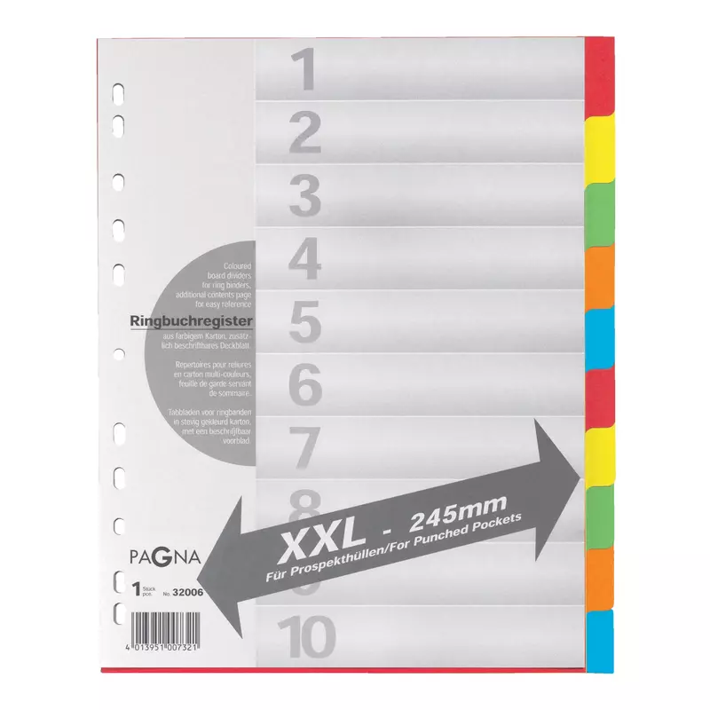 Pagna Register XXL A4 10tlg farbig