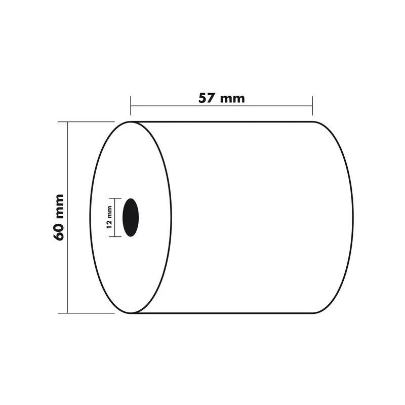 Additions- und Kassenrolle 57mm x 30m, 1-lagig, Offset extraweiß 60g - Weiß