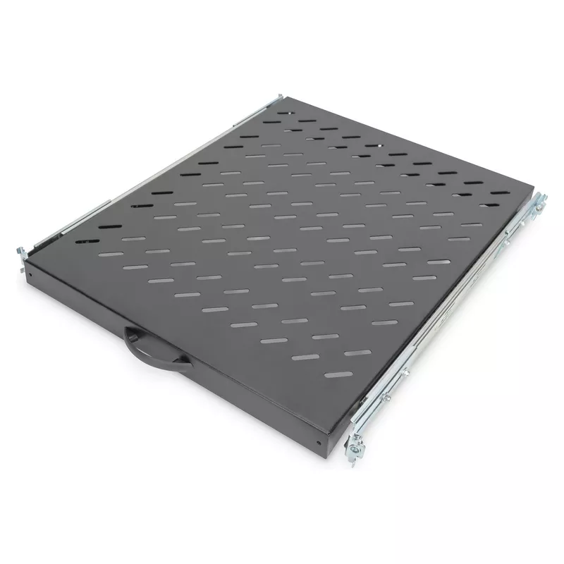 DIGITUS Fachboden 1HE 30x483x570mm bis 25kg schwarz auszieh