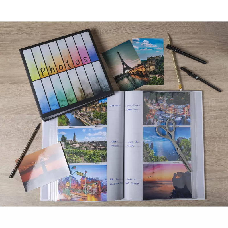 Einsteckalbum für 300 Fotos, 22,5x32,5cm, Rainbow - Weiß