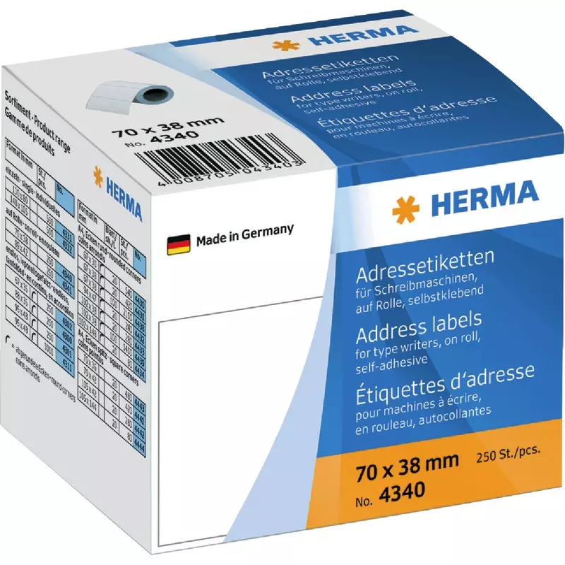 HERMA Adressetiketten 4340, B x H: 70 x 38 mm
