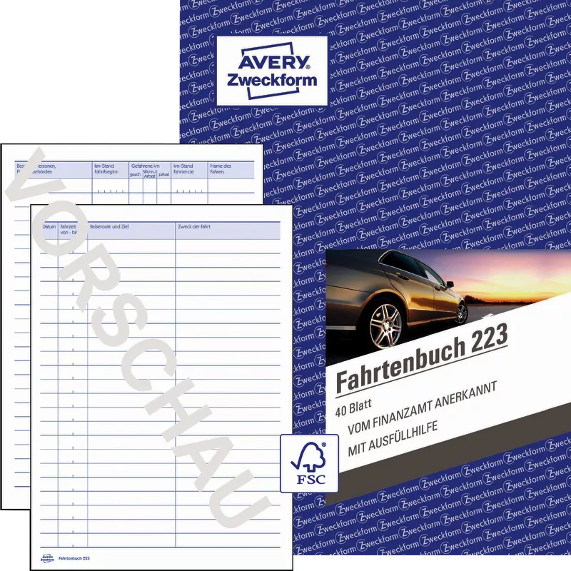 AVERY® Zweckform Fahrtenbuch 223, DIN A5