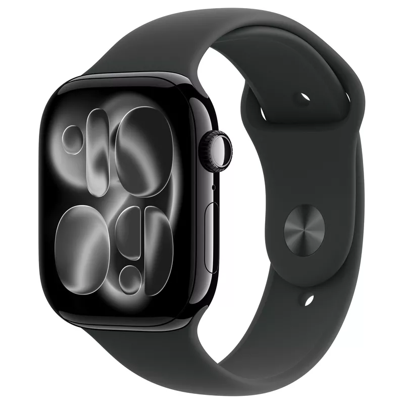 Apple Watch S11 Aluminium Cellular 46mm Diamantschwarz (Sportarmband schwarz) S/M