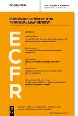ECFR - European Company and Financial Law Review - Abonnement
