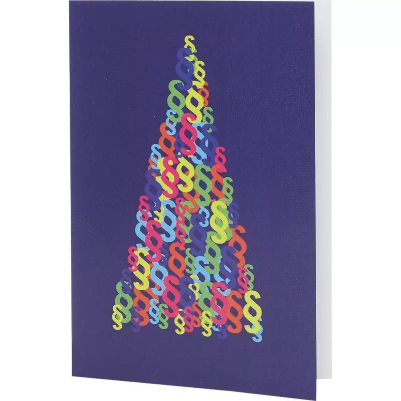 SoldanPlus Weihnachtskarte Paragraphenbaum, blau, inkl. Kuvert