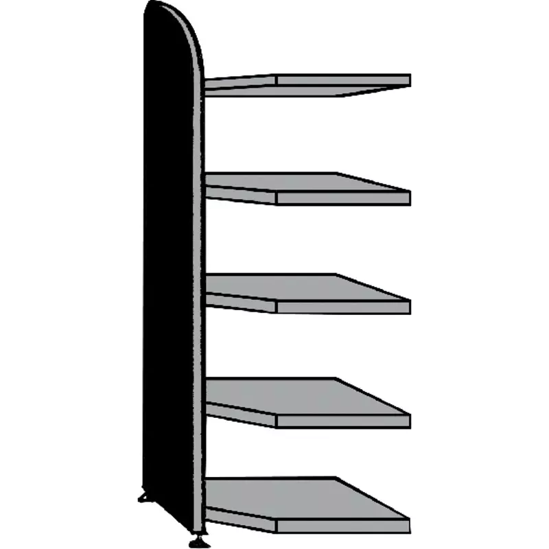 Regaleckelement DANTE, 5 Fachböden / ca. 20 Ordner, B x H: 600 x 1.900 mm