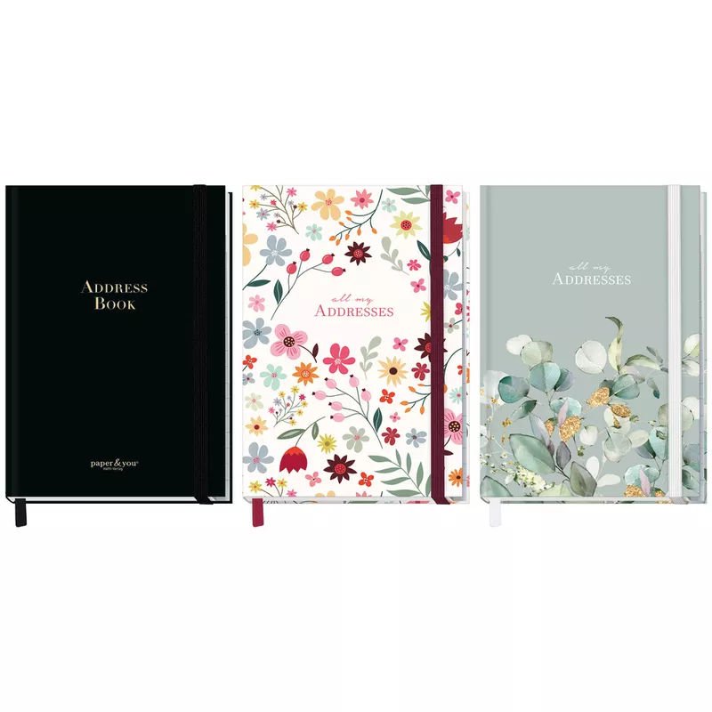 Adressbuch - 2 Register A-Z, A6, 80 Blatt, sortiert PAPER&YOU 9696-2