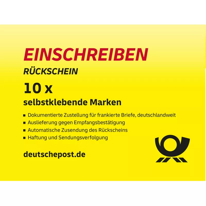 Briefmarke Einschreiben/Rückschein 10St.
