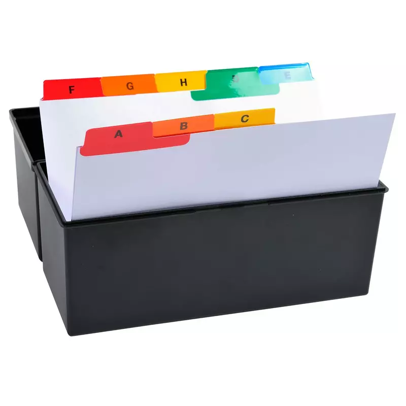 Set Trennblätter alphabetisch aus weißem Karton 160 g/m2, 117x148 mm - Weiß