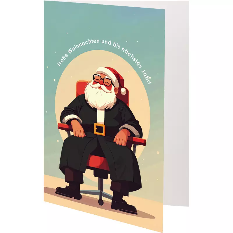SoldanPlus Weihnachtskarte Santa grüßt , individuell bedruckt, inkl. Kuvert