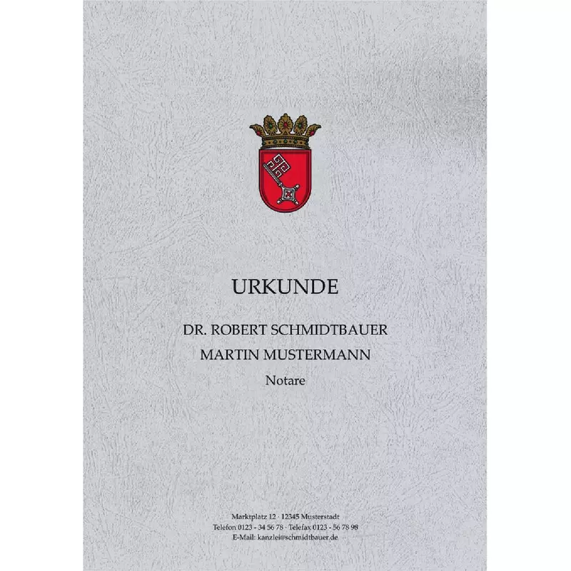 Urkundenumschläge mit farbigem Landeswappen, Bremen, Design 01