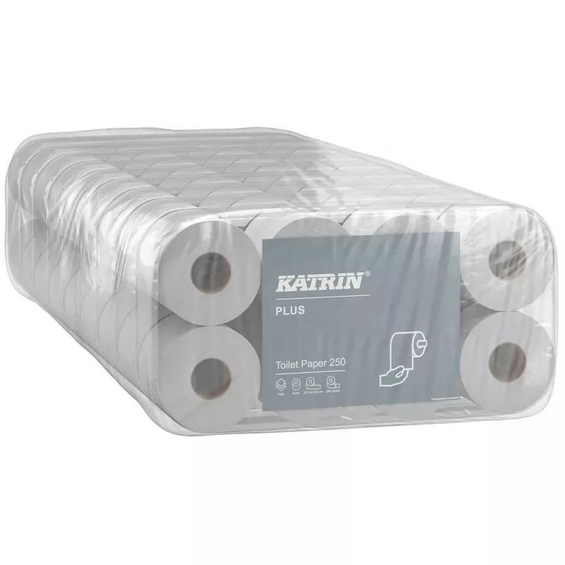 Toilettenpapier Plus, weiß 3-lagig 72 Rollen a 250 Blatt KATRIN 11711