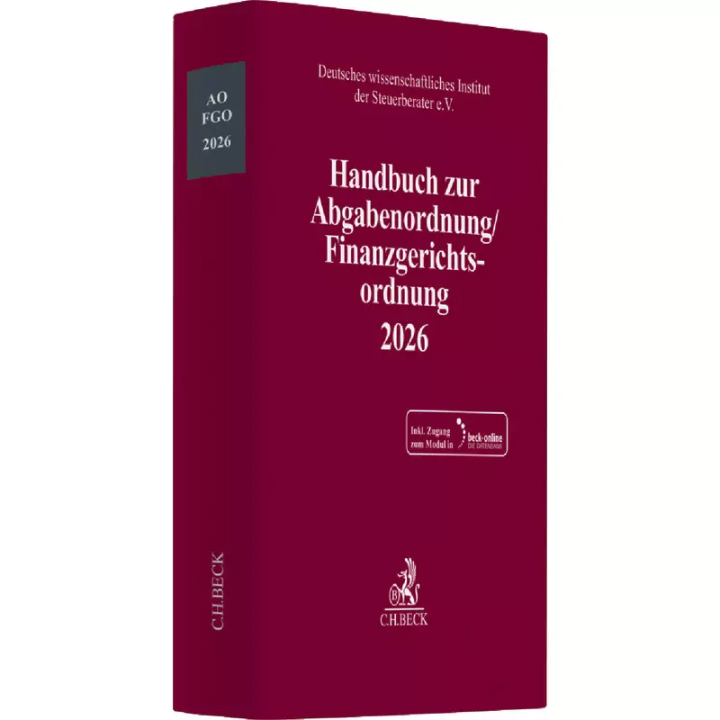 Handbuch zur Abgabenordnung / Finanzgerichtsordnung 2026: AO / FGO 2026