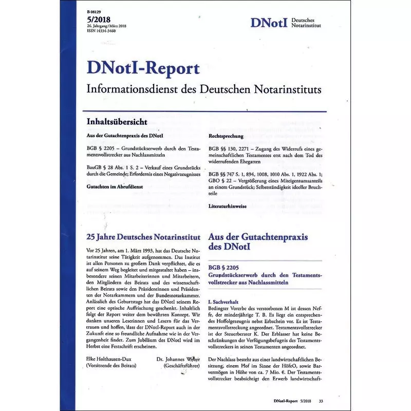 DNotI-Report  - Abonnement