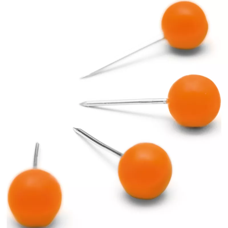 Nobo Pinnwandnadel orange 100 St./Pack.