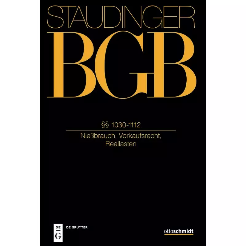 BGB - Bürgerliches Gesetzbuch - Buch 3: Sachenrecht §§ 1030-1112