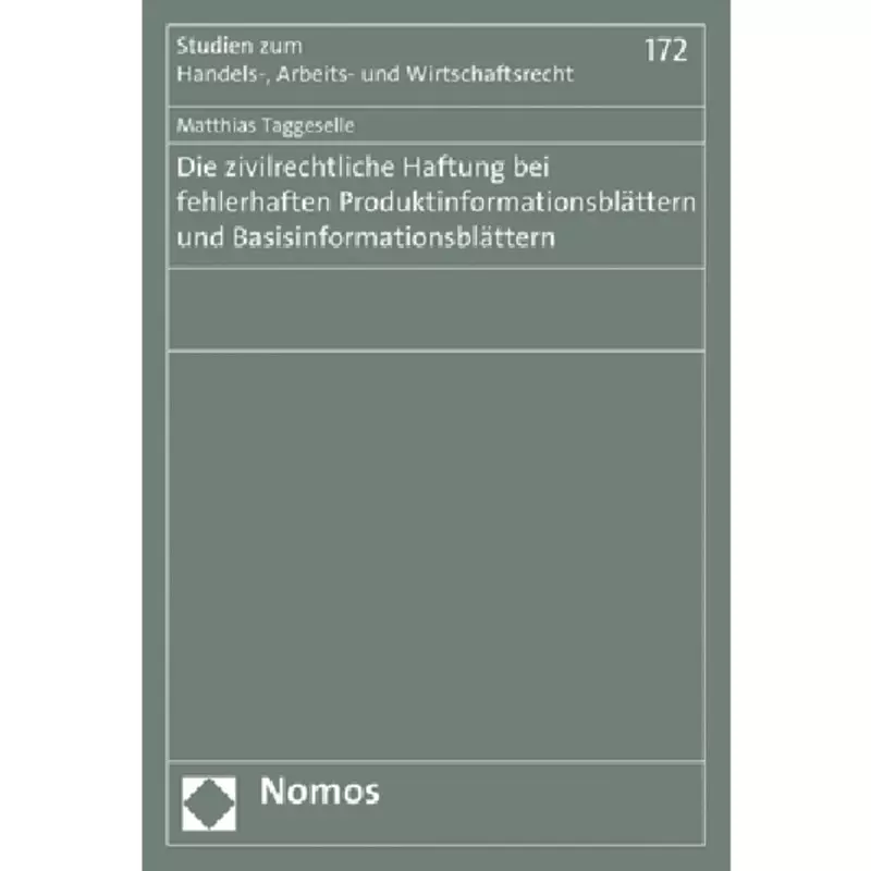 Die zivilrechtliche Haftung bei fehlerhaften Produktinformationsblättern und Basisinformationsblättern