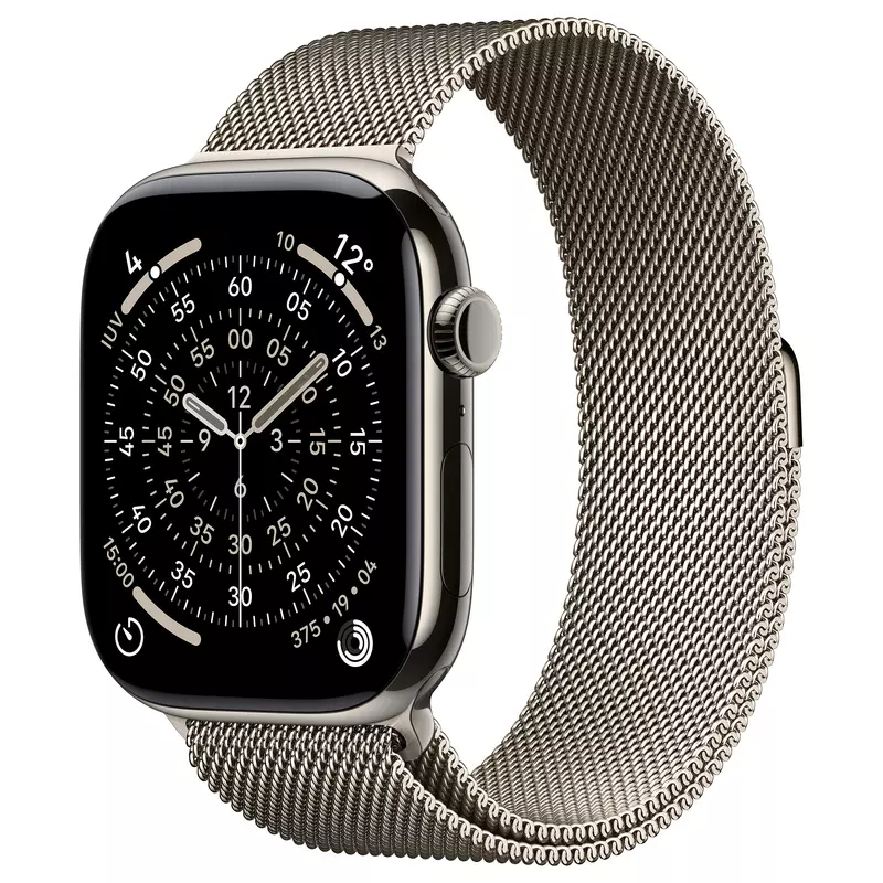 Apple Watch S11 Titan Natur Cellular 46mm (Milanaise Armband natur) S/M
