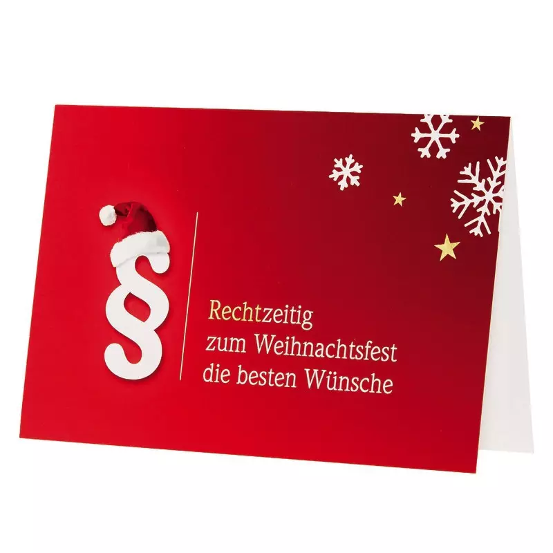 SoldanPlus Weihnachtskarte Rechtzeitig, individuell bedruckt, inkl. Kuvert
