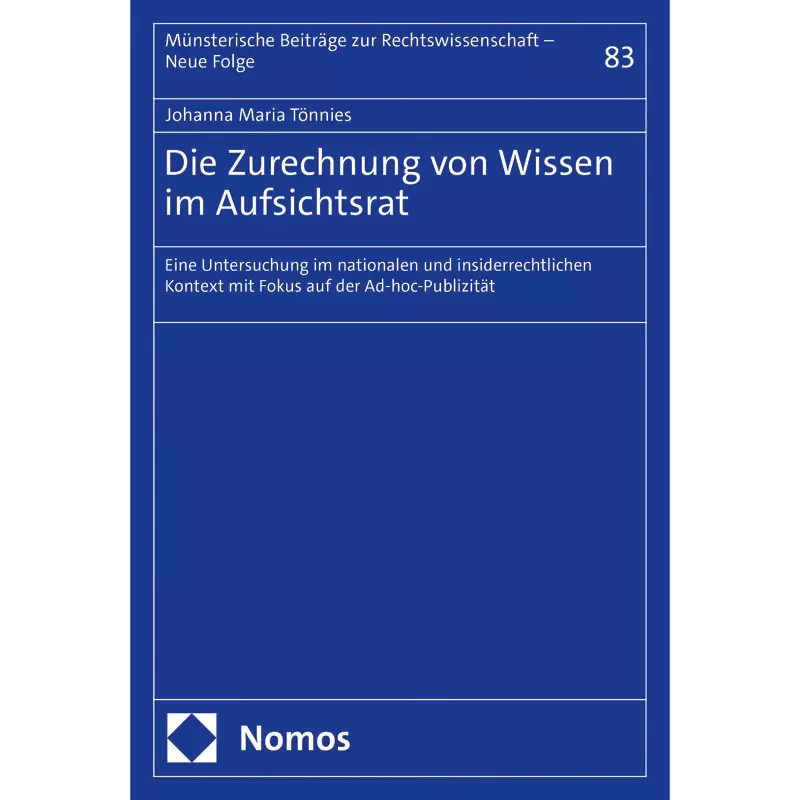 Die Zurechnung von Wissen im Aufsichtsrat