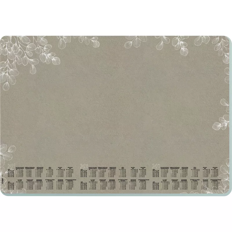 Sigel Schreibunterlage H7316 Papier, Natural Eucalyptus, 30 Blatt, mit 3-Jahres-Kalender 2027/2028/2029, 595 x 410 mmm