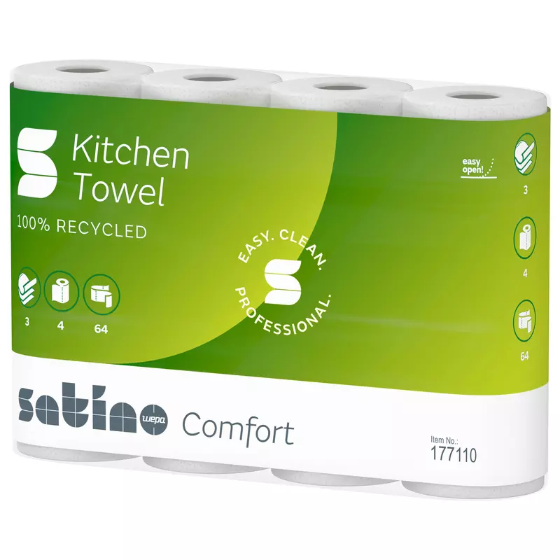 Satino Küchenrolle Comfort 3lg. 26x22cm hw 64Bl 4St