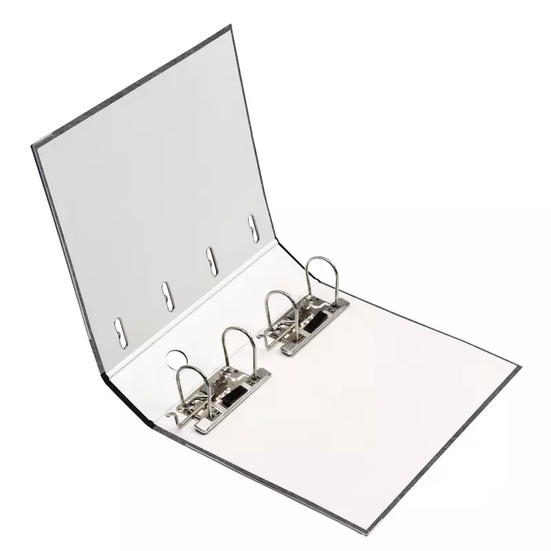 Falken - Wolkenmarmor Doppelordner A4, Rücken 70mm - Grau - Rücken schwarz