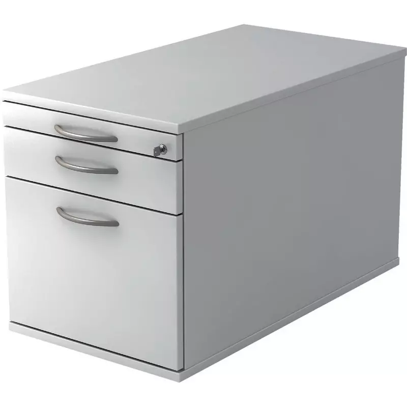 SoldanOffice Rollcontainer, 1 Materiallade, 1 Schublade, 1 Hängeregistraturauszug, mit Schloss, Tiefe: 800 mm